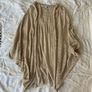 Tan Anthropologie Cocoon Cardigan by Sparrow